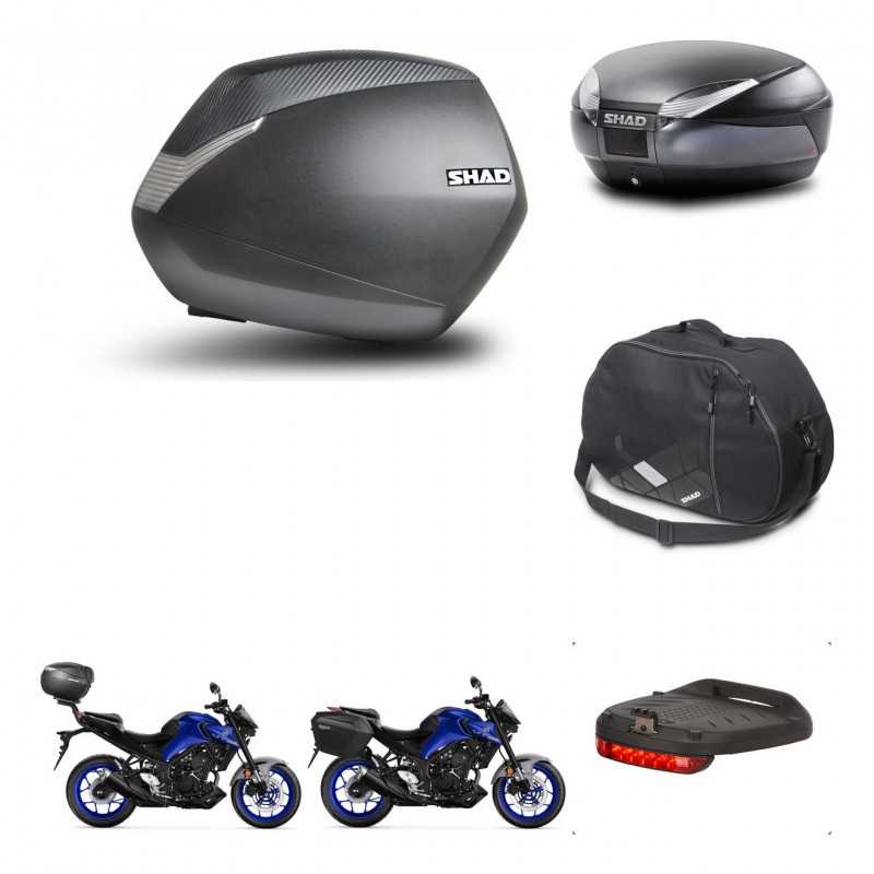 SHAD Rear trunk + side cases + accessories + 3p hardware + mounting hardware SH36 SH 36 SH48 DARK GREY PREMIUM KIT-273475