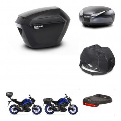 SHAD Baul trasero + maletas laterales accesorios herraje 3p montaje SH23 SH48 DARK GREY PREMIUM KIT-273476