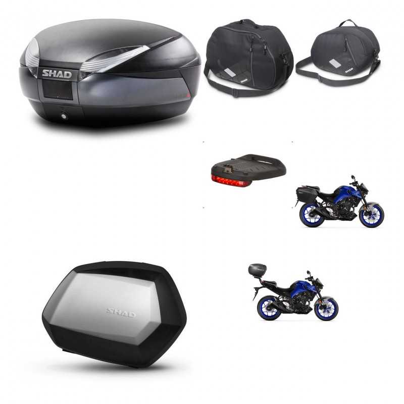 SHAD Side cases + rear trunk + accessories + 3p hardware + mounting hardware SH48 DARK GREY PREMIUM SC SH35 PREMIUM KIT-273480