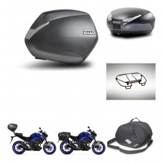SHAD Rear trunk + side cases + accessories + 3p hardware + mounting hardware SH36 SH 36 SH48 DARK GREY PREMIUM KIT-273483