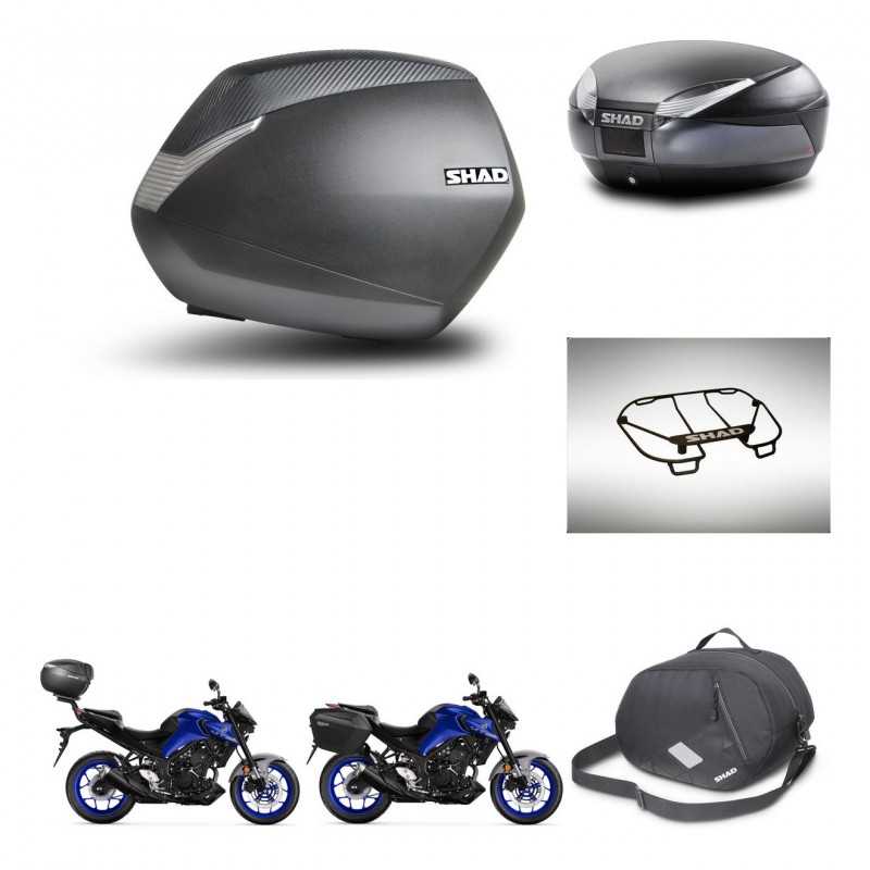 SHAD Rear trunk + side cases + accessories + 3p hardware + mounting hardware SH36 SH 36 SH48 DARK GREY PREMIUM KIT-273483