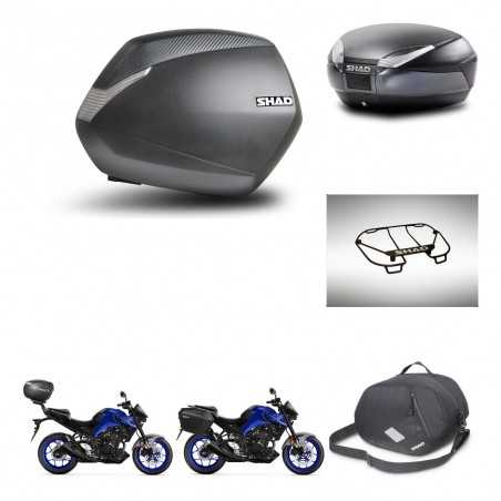 SHAD Baul trasero + maletas laterales accesorios herraje 3p montaje SH36 SH 36 SH48 DARK GREY PREMIUM KIT-273483