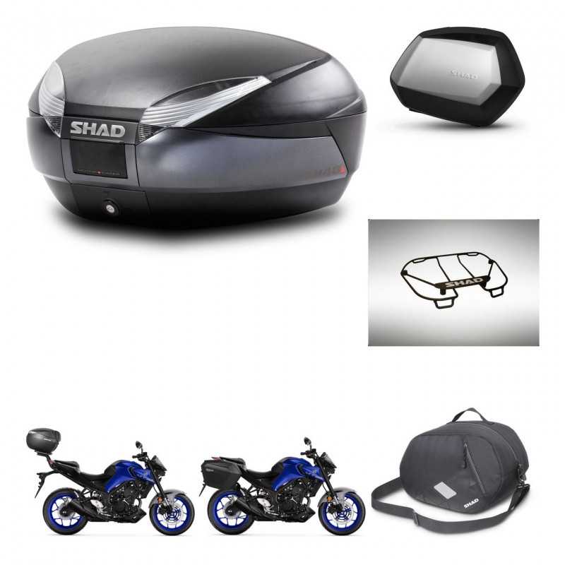 SHAD Side cases + rear trunk + accessories + 3p hardware + mounting hardware SH48 DARK GREY PREMIUM SC SH35 PREMIUM KIT-273489