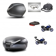 SHAD Baul trasero + maletas laterales accesorios herraje 3p montaje SH36 SH 36 SH48 DARK GREY PREMIUM KIT-273492