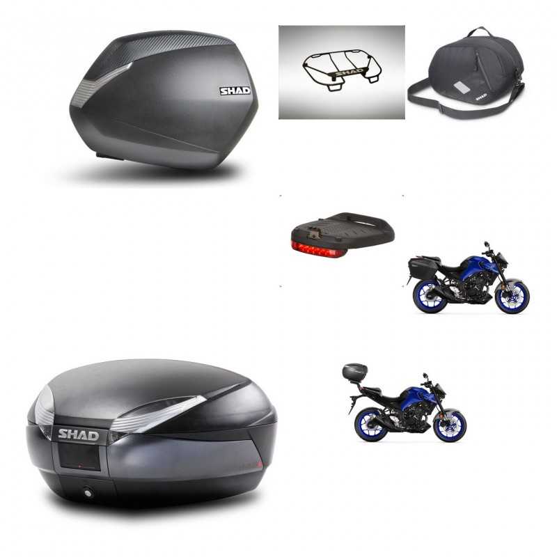 SHAD Baul trasero + maletas laterales accesorios herraje 3p montaje SH36 SH 36 SH48 DARK GREY PREMIUM KIT-273492