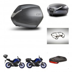 SHAD Rear trunk + side cases + accessories + 3p hardware + mounting hardware SH36 SH 36 SH48 DARK GREY PREMIUM KIT-273493