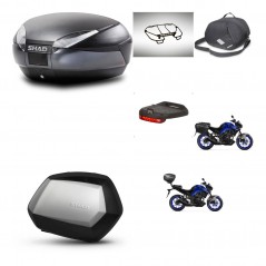 SHAD Side cases + rear trunk + accessories + 3p hardware + mounting hardware SH48 DARK GREY PREMIUM SC SH35 PREMIUM KIT-273498