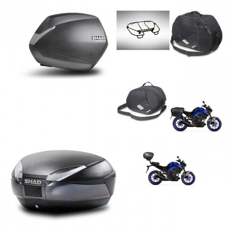 SHAD Rear trunk + side cases + accessories + 3p hardware + mounting hardware SH36 SH 36 SH48 DARK GREY PREMIUM KIT-273501