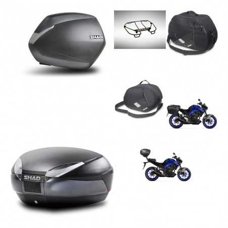 SHAD Baul trasero + maletas laterales accesorios herraje 3p montaje SH36 SH 36 SH48 DARK GREY PREMIUM KIT-273501