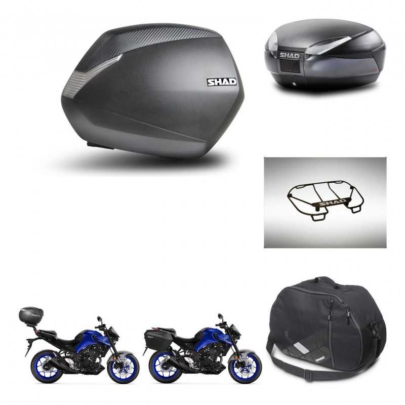 SHAD Rear trunk + side cases + accessories + 3p hardware + mounting hardware SH36 SH 36 SH48 DARK GREY PREMIUM KIT-273502