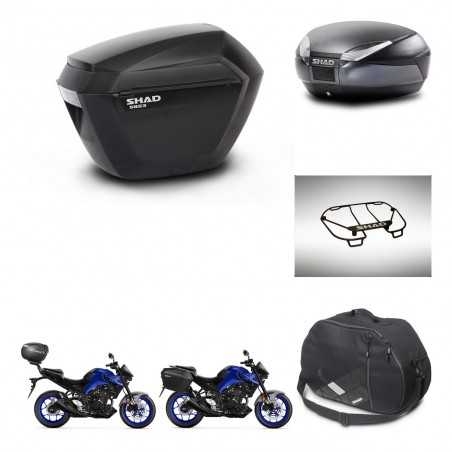SHAD Rear trunk + side cases + accessories + 3p hardware + mounting hardware SH23 SH48 DARK GREY PREMIUM KIT-273503