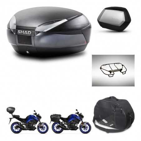 SHAD Side cases + rear trunk + accessories + 3p hardware + mounting hardware SH48 DARK GREY PREMIUM SC SH35 PREMIUM KIT-273508