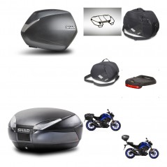 SHAD Baul trasero + maletas laterales accesorios herraje 3p montaje SH36 SH 36 SH48 DARK GREY PREMIUM KIT-273510