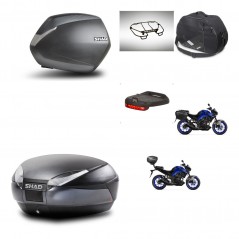 SHAD Baul trasero + maletas laterales accesorios herraje 3p montaje SH36 SH 36 SH48 DARK GREY PREMIUM KIT-273511