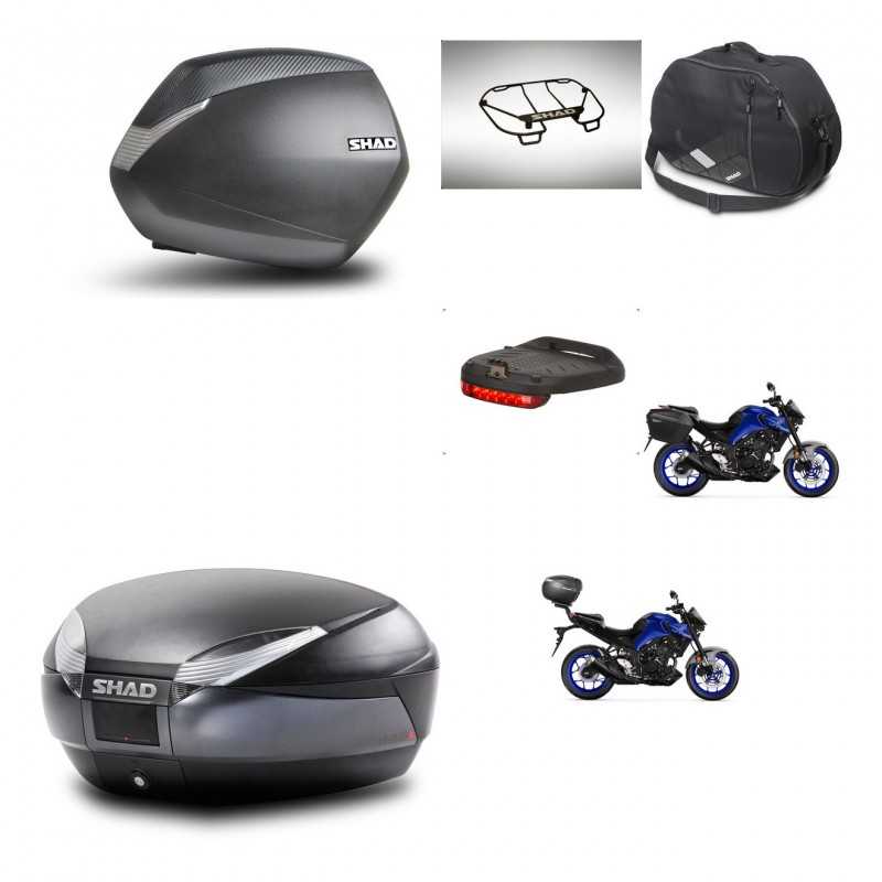 SHAD Baul trasero + maletas laterales accesorios herraje 3p montaje SH36 SH 36 SH48 DARK GREY PREMIUM KIT-273511