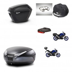 SHAD Baul trasero + maletas laterales accesorios herraje 3p montaje SH23 SH48 DARK GREY PREMIUM KIT-273512