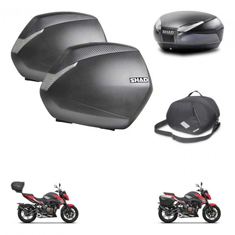 SHAD Rear trunk + side cases + internal bag + 3p hardware + mounting hardware SH36 SH 36 SH48 DARK GREY PREMIUM KIT-273591