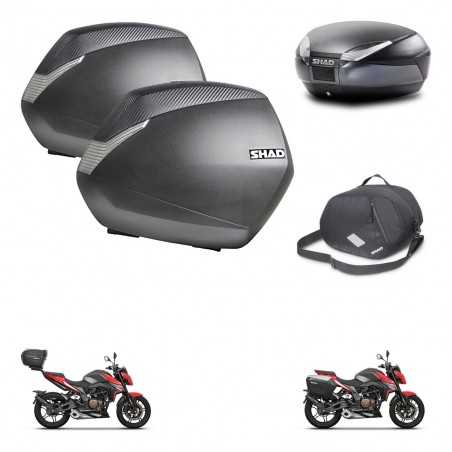 SHAD Baul trasero + maletas laterales bolsa interna herraje 3p montaje SH36 SH 36 SH48 DARK GREY PREMIUM KIT-273591