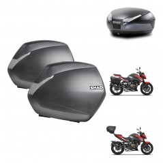 SHAD Rear trunk + side cases + 3p hardware + mounting hardware SH36 SH 36 SH48 DARK GREY PREMIUM KIT-273592