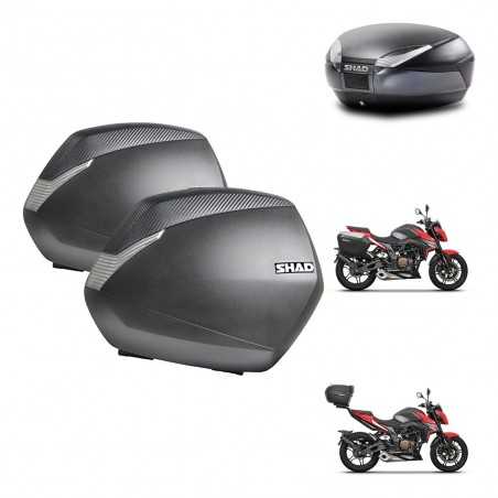 SHAD Baul trasero + maletas laterales herraje 3p montaje SH36 SH 36 SH48 DARK GREY PREMIUM KIT-273592