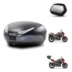 SHAD Side cases + rear trunk + 3p hardware + mounting hardware SH48 DARK GREY PREMIUM SC SH35 PREMIUM KIT-273598