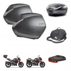 SHAD Baul trasero + maletas laterales accesorios herraje 3p montaje SH36 SH 36 SH48 DARK GREY PREMIUM KIT-273600