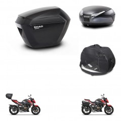SHAD Rear trunk + side cases + internal bag + 3p hardware + mounting hardware SH23 SH48 DARK GREY PREMIUM KIT-273611
