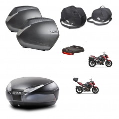 SHAD Baul trasero + maletas laterales accesorios herraje 3p montaje SH36 SH 36 SH48 DARK GREY PREMIUM KIT-273618