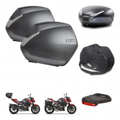 SHAD Baul trasero + maletas laterales accesorios herraje 3p montaje SH36 SH 36 SH48 DARK GREY PREMIUM KIT-273619