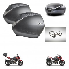 SHAD Rear trunk + side cases + upper rack rack + 3p hardware + mounting hardware SH36 SH 36 SH48 DARK GREY PREMIUM KIT-273628