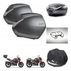 SHAD Rear trunk + side cases + accessories + 3p hardware + mounting hardware SH36 SH 36 SH48 DARK GREY PREMIUM KIT-273646