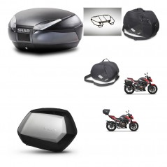 SHAD Side cases + rear trunk + accessories + 3p hardware + mounting hardware SH48 DARK GREY PREMIUM SC SH35 PREMIUM KIT-273651