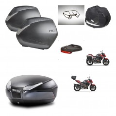 SHAD Rear trunk + side cases + accessories + 3p hardware + mounting hardware SH36 SH 36 SH48 DARK GREY PREMIUM KIT-273655