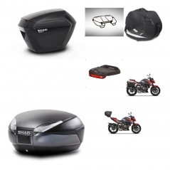 SHAD Rear trunk + side cases + accessories + 3p hardware + mounting hardware SH23 SH48 DARK GREY PREMIUM KIT-273656