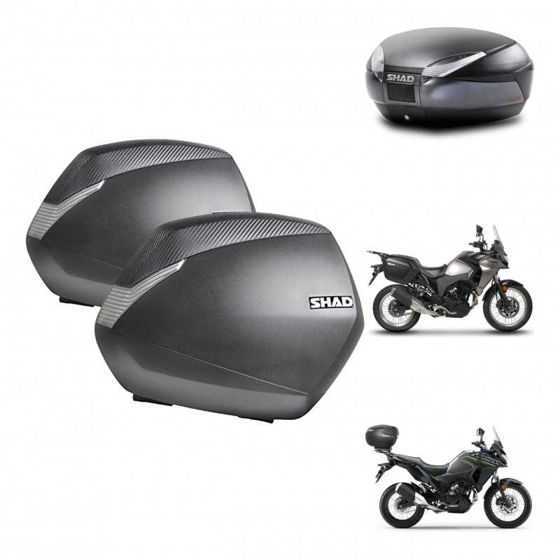 SHAD Rear trunk + side cases + 3p hardware + mounting hardware SH36 SH 36 SH48 DARK GREY PREMIUM KIT-273664