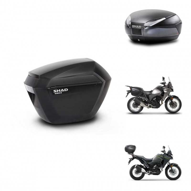 SHAD Rear trunk + side cases + 3p hardware + mounting hardware SH23 SH48 DARK GREY PREMIUM KIT-273665