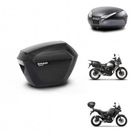 SHAD Baul trasero + maletas laterales herraje 3p montaje SH23 SH48 DARK GREY PREMIUM KIT-273665