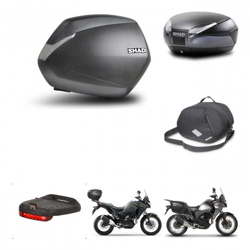 SHAD Baul trasero + maletas laterales accesorios herraje 3p montaje SH36 SH 36 SH48 DARK GREY PREMIUM KIT-273672