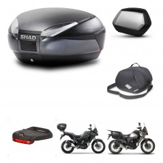 SHAD Maletas laterales + baul trasero accesorios herraje 3p montaje SH48 DARK GREY PREMIUM SC SH35 KIT-273678