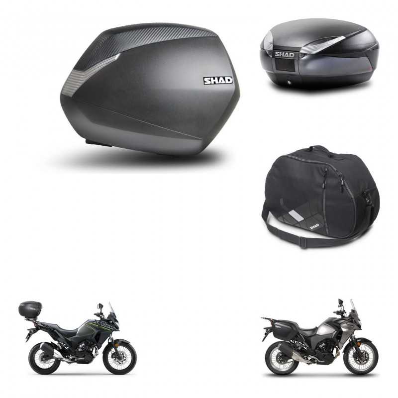 SHAD Rear trunk + side cases + internal bag + 3p hardware + mounting hardware SH36 SH 36 SH48 DARK GREY PREMIUM KIT-273682