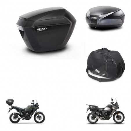 SHAD Baul trasero + maletas laterales bolsa interna herraje 3p montaje SH23 SH48 DARK GREY PREMIUM KIT-273683