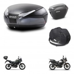 SHAD Side cases + rear trunk + inner bag + 3p hardware + mounting hardware SH48 DARK GREY PREMIUM SH23 ALU KIT-273689