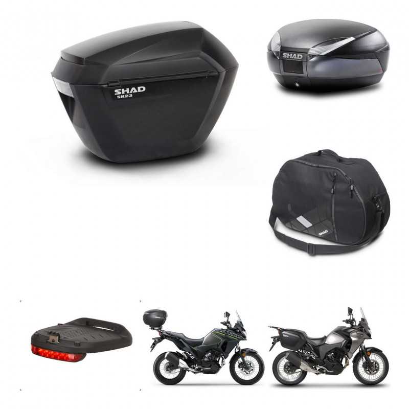 SHAD Baul trasero + maletas laterales accesorios herraje 3p montaje SH23 SH48 DARK GREY PREMIUM KIT-273692