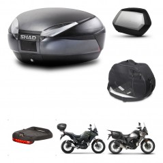 SHAD Maletas laterales + baul trasero accesorios herraje 3p montaje SH48 DARK GREY PREMIUM SC SH35 KIT-273697
