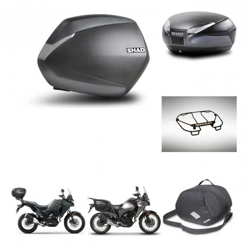 SHAD Rear trunk + side cases + accessories + 3p hardware + mounting hardware SH36 SH 36 SH48 DARK GREY PREMIUM KIT-273699