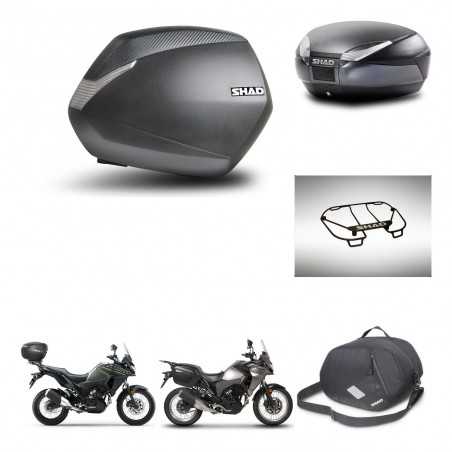 SHAD Baul trasero + maletas laterales accesorios herraje 3p montaje SH36 SH 36 SH48 DARK GREY PREMIUM KIT-273699
