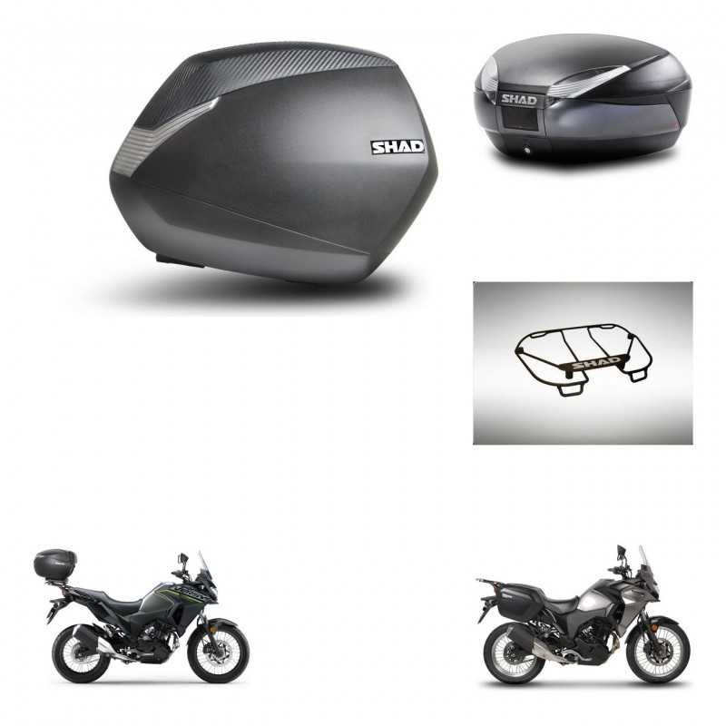 SHAD Rear trunk + side cases + upper rack rack + 3p hardware + mounting hardware SH36 SH 36 SH48 DARK GREY PREMIUM KIT-273700