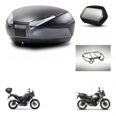 SHAD Side cases + rear trunk + upper rack rack + 3p hardware + mounting hardware SH48 DARK GREY PREMIUM SC SH35 PREMIUM KIT-2737