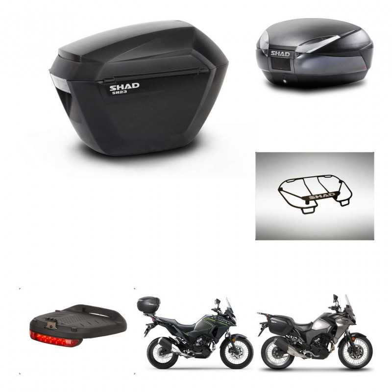 SHAD Baul trasero + maletas laterales accesorios herraje 3p montaje SH23 SH48 DARK GREY PREMIUM KIT-273710