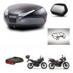 SHAD Side cases + rear trunk + accessories + 3p hardware + mounting hardware SH48 DARK GREY PREMIUM SC SH35 PREMIUM KIT-273715